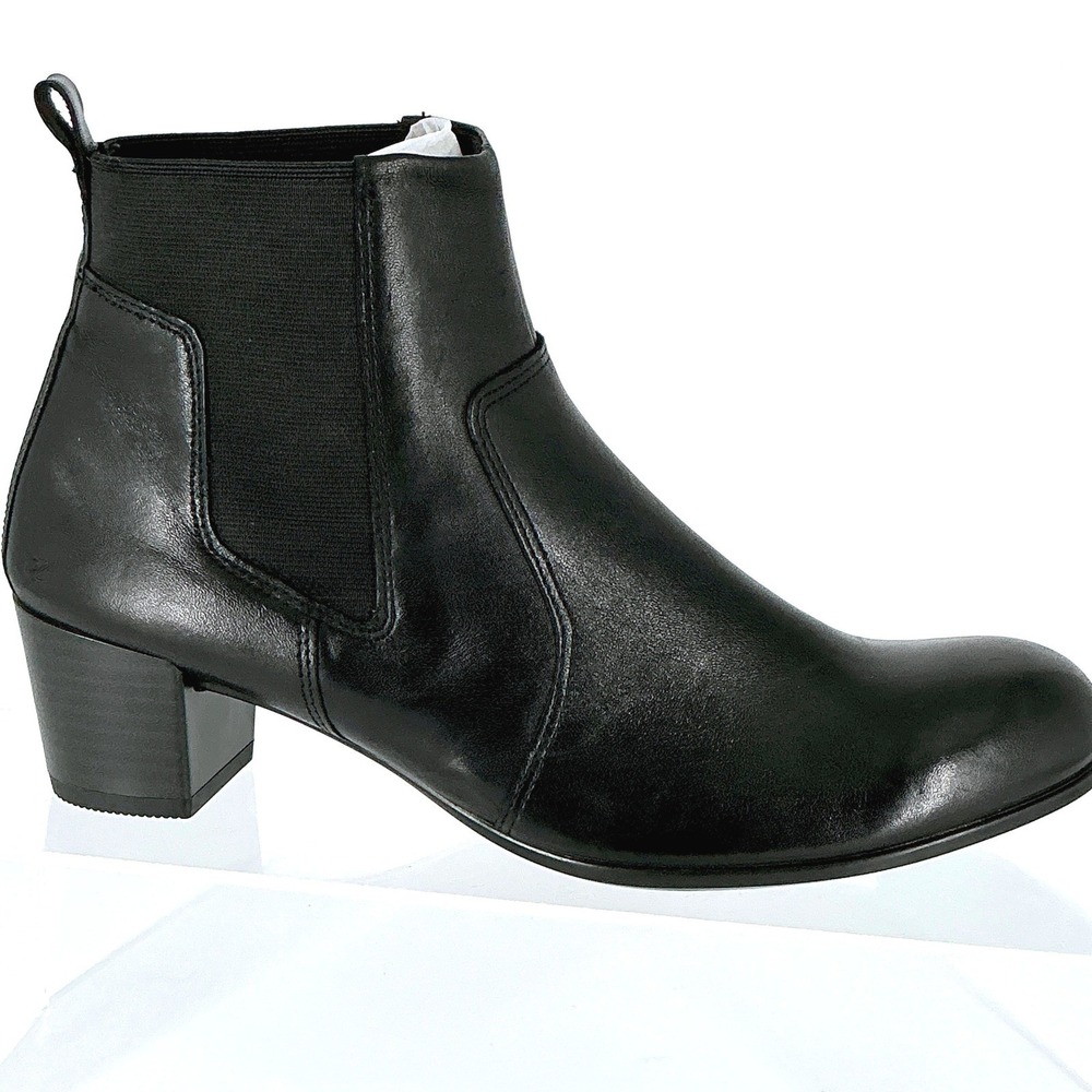 ECCO Size 7 - 7.5 EU 38 Black Leather Chelsea Ankle Boots NEW Shape 35 $170